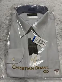 新品未使用　CHRISTIAN ORANI 長袖シャツ 43 ストライプ柄