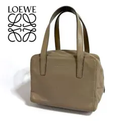 【美品】LOEWE アナグラム ナッパ レザー ハンドバッグ イタリア製