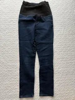 マタニティ ストレッチデニムパンツ ダークブルー Mサイズ