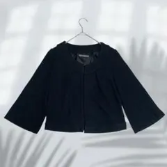 ティアンエクート ノーカラージャケットショート丈 冠婚葬祭 小さめ Z7025