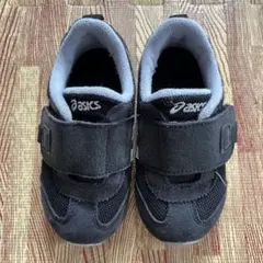 ASICS ブラック スニーカー ベルクロ 15cm