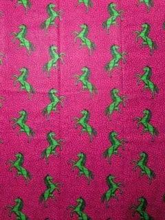 送料込み⑮Ａアフリカンプリント＊パーニュ＊キテンゲ＊アフリカンバティック＊馬柄