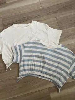 ZARA クロップド丈 Tシャツ 2枚セット 152cmのサムネイル