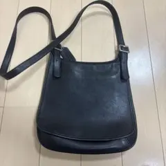 オールドコーチ　黒 レザー ショルダーバッグ