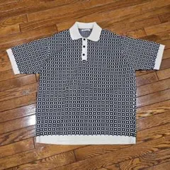 ZARA 幾何学模様 襟付きニットセーター