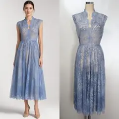 定価90万 2021Fall DIOR グラデーションレース ミディドレスのサムネイル