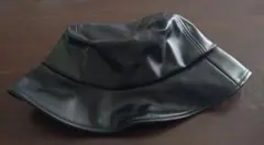 レザー バケットハット ブラック 新品 無地 激安 帽子 日除け