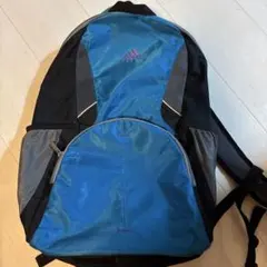 adidas リュック 青黒 ナイロン製