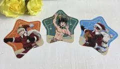 僕のヒーローアカデミア　クリスマス 星型ステッカー 3枚セット(爆轟　緑谷　轟)