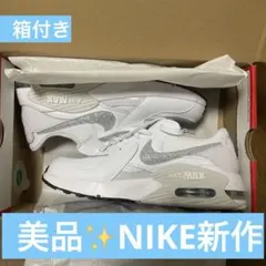 【美品】Nike Air Max エクシー　ホワイト/シルバーラメ、25.5