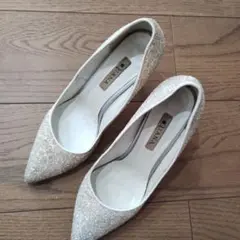 DIANAシルバーグリッターハイヒール 25cm
