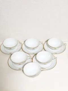 ノリタケ　カップ&ソーサー　5客セット　ライオンズクラブ　昭和レトロ