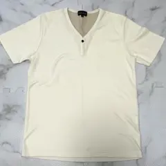 OPEN DICH Vネック カットソー アイボリー M