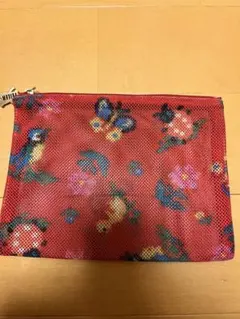 ◆FEILER◆フェイラー　ハイジメッシュ　ポーチ　レッド　L