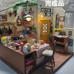 ♡.完成品 ミニチュアドールハウス キッチン(電池付き)
