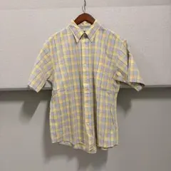 old uniqlo ギンガムチェック シャツ 短丈 ボックス y2k 紺タグ