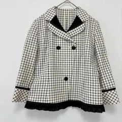 LAPINE BLANCHE チェック　フリルジャケット 11 ラピーヌ 日本製のサムネイル