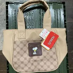 PEANUTS スヌーピー ハンドバッグ ベージュ