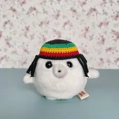 小さいぬいぐるみ用 愛はひとつレゲエニット帽 くらめグリーン 1