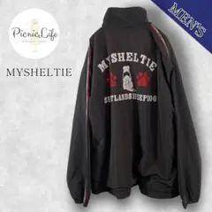 【MY SHELTIE】バックプリントトラックジャケット 裏起毛 ジャージ L