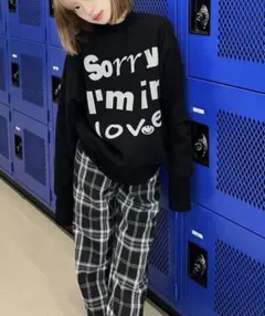 メメクル　韓国系　スウェット　黒