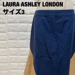 LAURA ASHLEY LONDON ネイビー フレアスカート 3【2705】のサムネイル