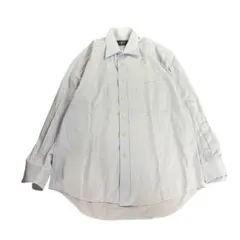 柄シャツ　ワイシャツ　PoloClub 長袖　ライトブルー　古着　8$aのサムネイル