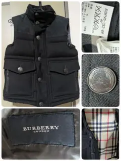 BURBERRY ラビットファー　ワッペン　ダウンベスト　黒 BURBERRY ラビットファー ワッペン ダウンベスト 黒 2025年最新