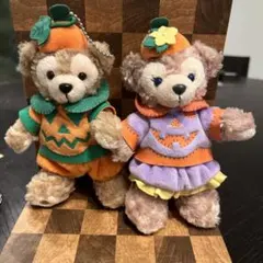 ダッフィー&シェリーメイハロウィン、ぬいぐるみバッチ