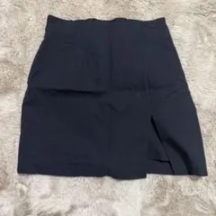 【GU】ローウエストスリットミニスカパン+E 黒