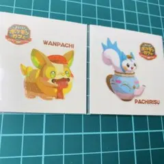 パチリス　ワンパチ　デコキャラシール　ポケまぜ　ポケモンカフェ
