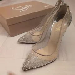 Christian Louboutin フラットシューズ スワロフスキー 38 - メルカリ