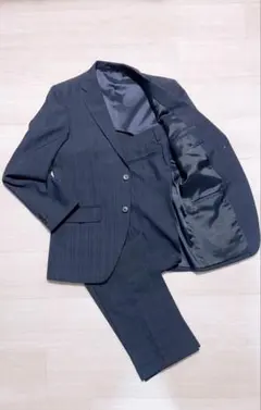 AEONメンズスーツ セットアップ ネイビー チェック