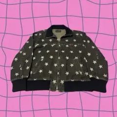 00s Archive 短丈 星柄 デニムジャケット Y2K 平成 グランジ
