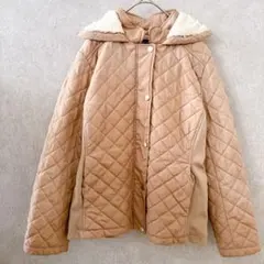 一点もの✨キルティングコート ベージュ 裏ボア フード付き 【PL】
