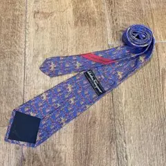 Salvatore Ferragamo動物柄 シルクネクタイ