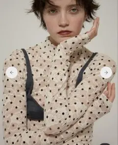 ZARA 新品未使用 ピンク ドットプリントジャケットL - メルカリ