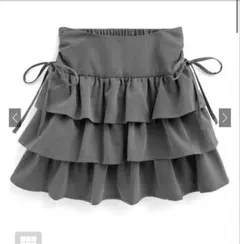 GRL インパン裏地付きリボンティアードミニスカート ta206