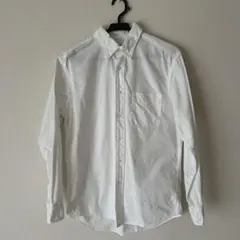 UNIQLO ホワイト 長袖シャツ S ボタンダウン