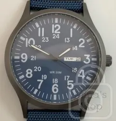 クールアビエーション【空軍ブルー×高強度ハイブリッドバンド/新品】デイデイト機能