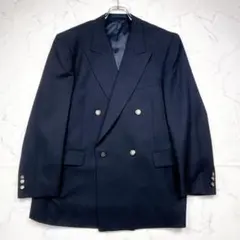 【未使用級】REYCREEK UOMO 紺ブレ銀ボタン　ダブルブレストXL相当