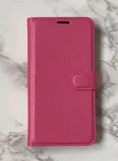 GalaxyS22 マゼンタ　オシャレ＆シンプルレザー手帳型ケース