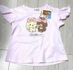 【新品】リラックマ 袖フリル半袖Tシャツ ピンク 110cmのサムネイル
