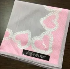 イヴ・サンローラン ♡ ドット × リーフハート ♡ 大判ハンカチ