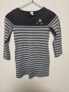 Noeil 七分袖ストライプワンピース　サイズ120cm