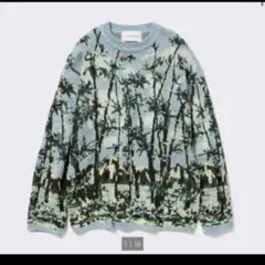 【XLサイズ】ジーユー ビューティフルピープルコラボグラフィックニット BLUE