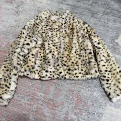 平成ギャル y2k ヒョウ柄ショートファーコート