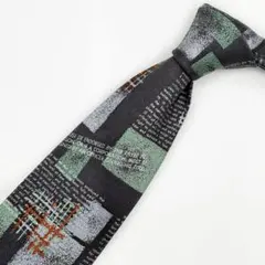 ネクタイ 幾何学模様 プリント スーツ 古着 カジュアル コーデ イタリア