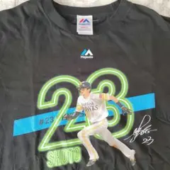 中古品★福岡ソフトバンクホークス　周東佑京　Tシャツ　S　黒　応援Tシャツ