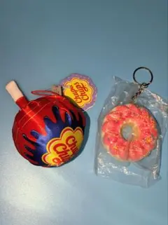 Chupa Chups キーホルダー 　食べ物スクイーズ